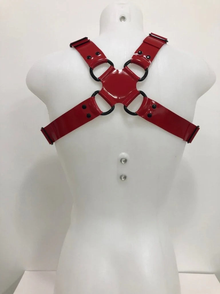 Red Heavy Latex Harness