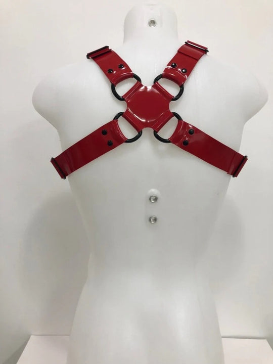 Red Heavy Latex Harness