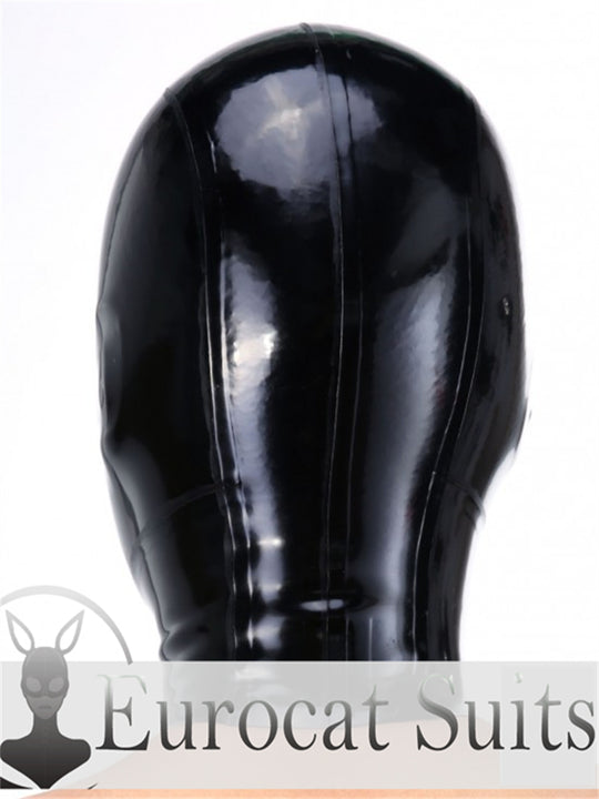 eurocat Male Latex Hood Rubber Fetish Wear Cosplay catsuits MASK MOUTH ZIP