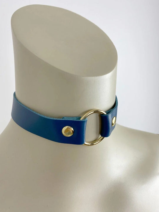 Dark Blue rubber Custom Day Collar