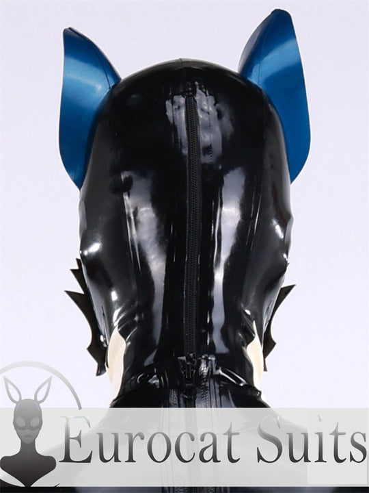 eurocat Male Latex Hood Rubber Fetish Wear Cosplay catsuits WOLF MASK