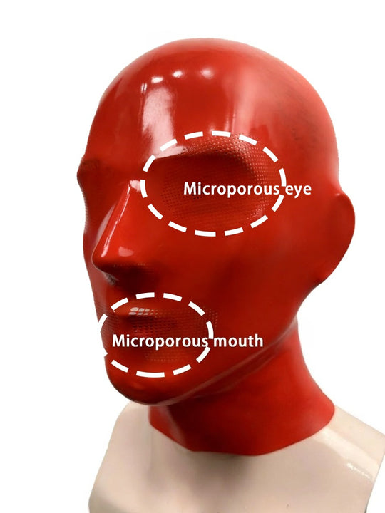 Latex Maske rot Fashion Gummi Haube 