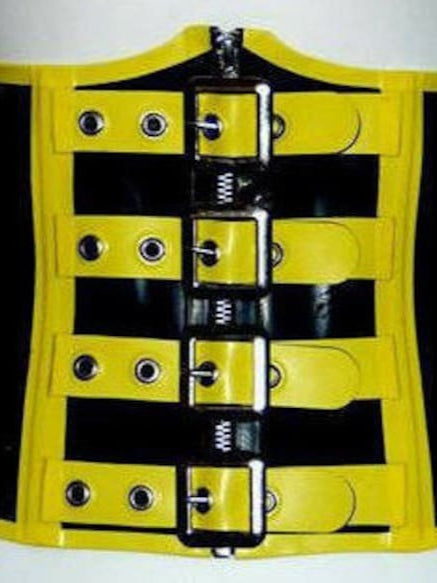 Latex Waist Cincher with Buckles