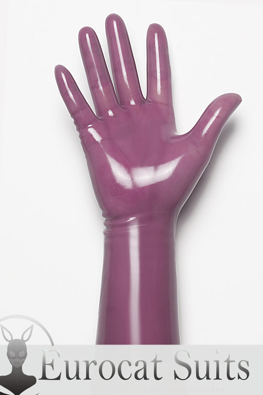 Translucent Lilac Classic Short Molded Latex Gloves