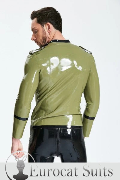 eurocat latex Male 'Military Cadet' Tunic Jacket