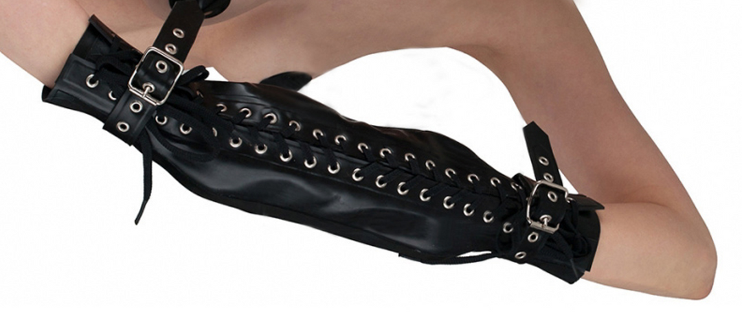 Latex Gummi Rubber bondage Gloves Mittens Lace up D-ring