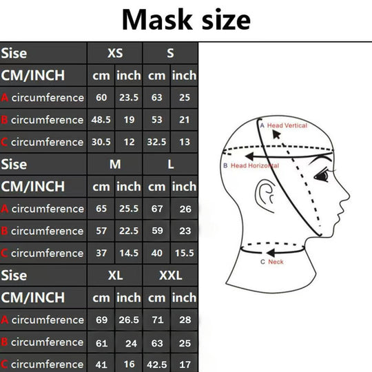 Latex Mask Hood with Translucent Face and Holes for Mouth and Eyes Rear Zipper