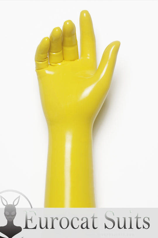 Yellow Classic Short Molded Latex Gloves