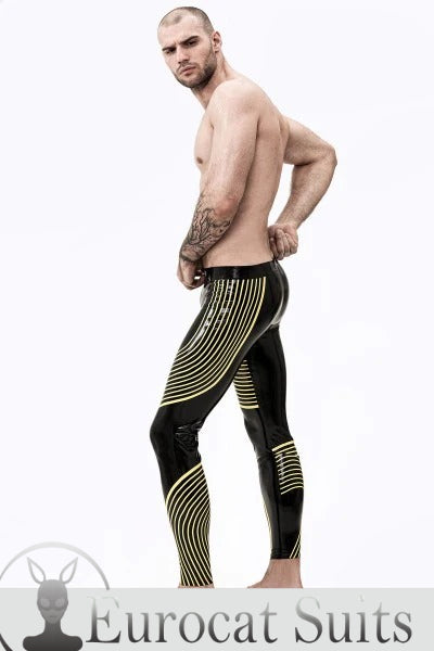 eurocat latex Male 'Illusions' Patterned rubber Leggings