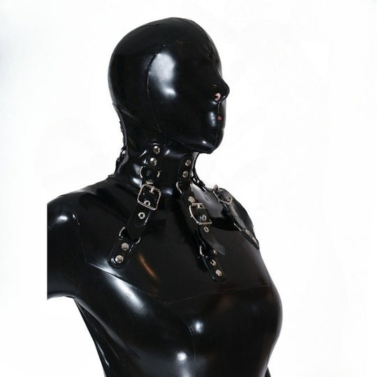 Latex Bodysuit Rubber Gummi D-rings bondage Catsuit mask