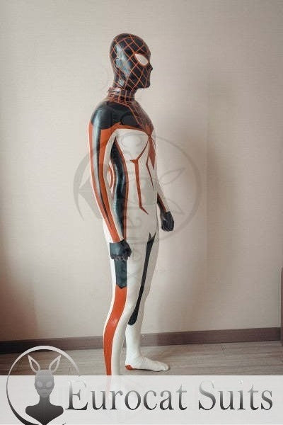 eurocat latex Male 'Goldenrod' Spidey rubber Catsuit