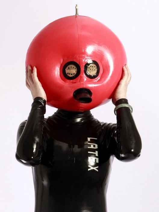Latex  Inflatable mouth Mask Hood
