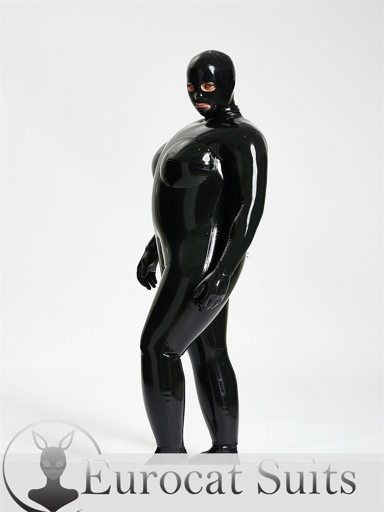 Latex Sexy Inflatable outer and inner color both are Black thickness 0.4mm