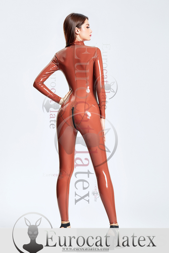 eurocat latex Female Keyhole & Belted Neck Catsuit
