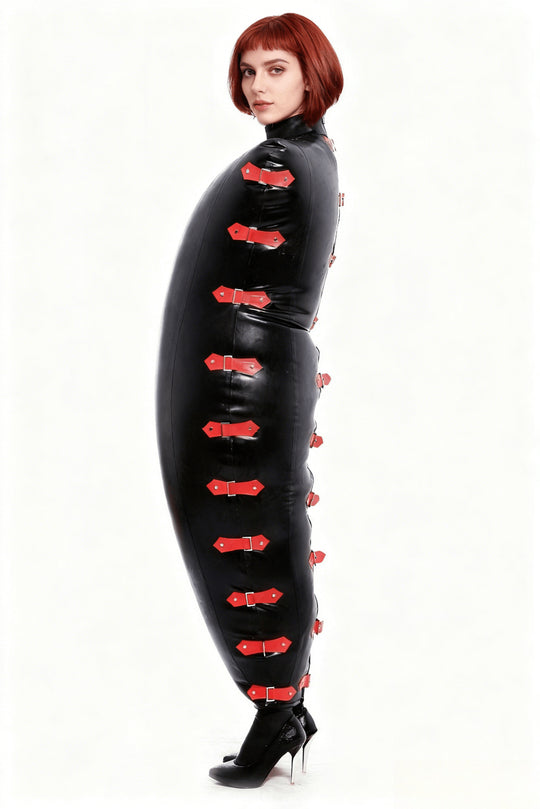 Latex bondage Inflatable body sack bag