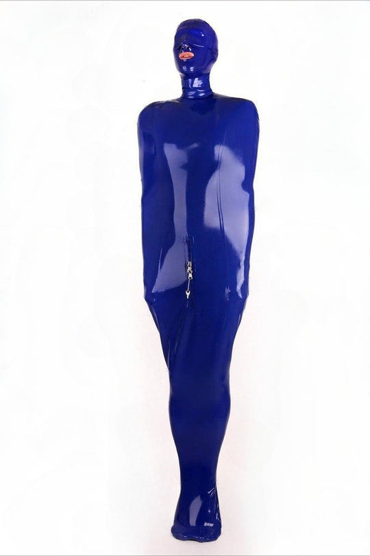 Latex Rubber Gummi bondage lock zipper Sleep-sack Bodybag mask