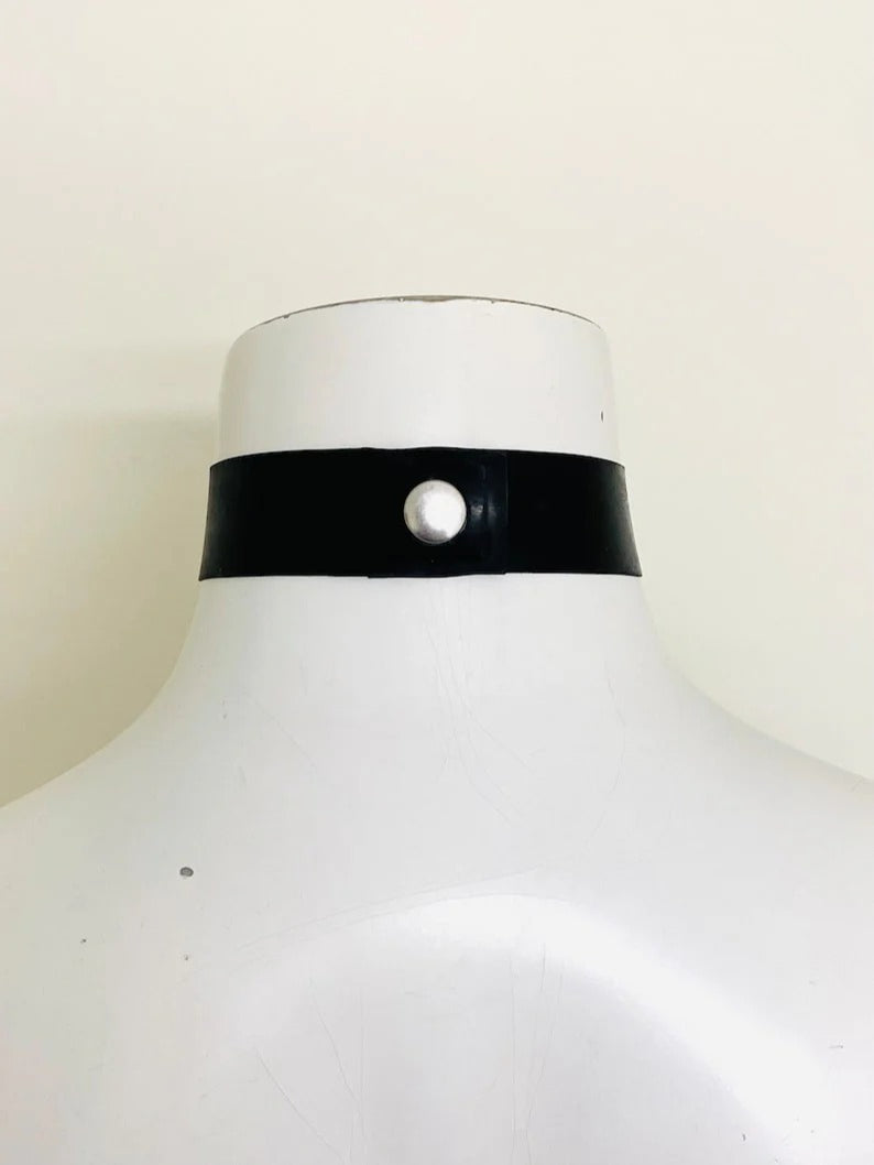 Latex Plain Choker Collar