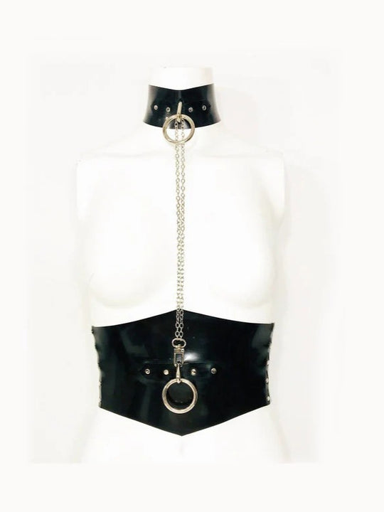 Latex O Waspie Belt Collar