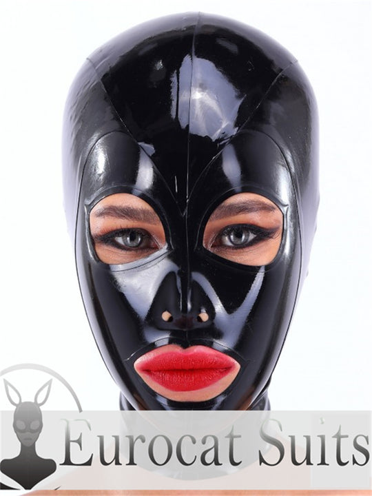 eurocat  Latex Hood Rubber Fetish Wear Cosplay catsuits  MASK BASIC