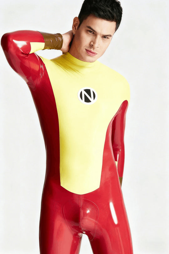 eurocat latex Male 'Navigator' Back Zipper Catsuit