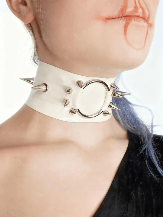 Latex Choker Spiked Custom Made To Fit