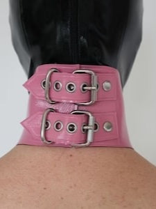 Latex restriction collar double ring - unisex - made to order