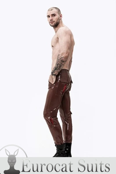 Мужские джинсы с карманами "Cargo" из латекса Eurocat