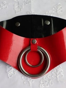 Latex restriction collar double ring - unisex - made to order
