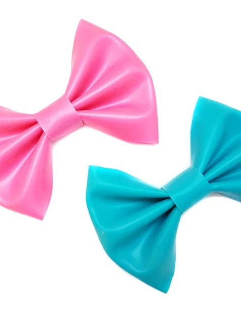 Latex big hair bow clip
