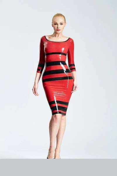 Latex Boatneck Dress