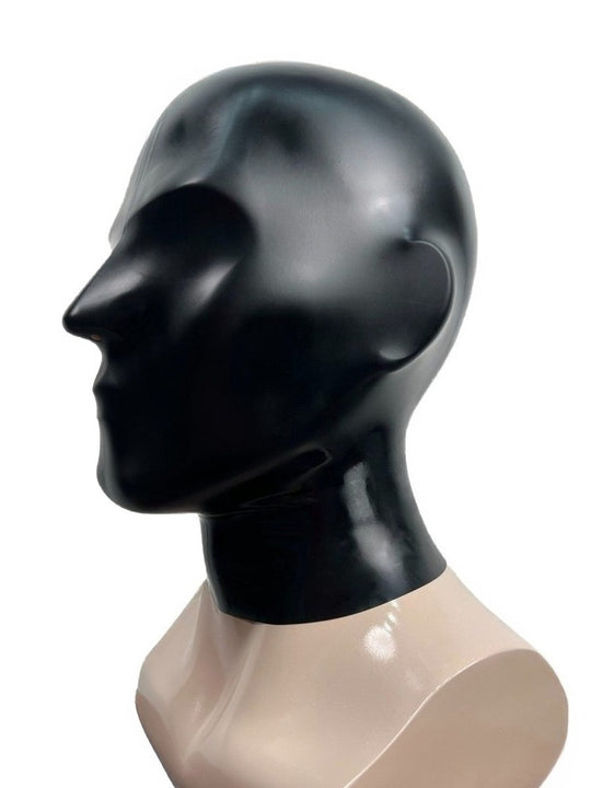 Latex Mask black rubber seamless Hood