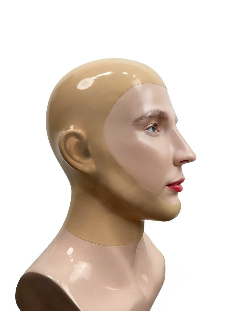 Latexmaske, transparente Gummi-Halbgesichtshaube 
