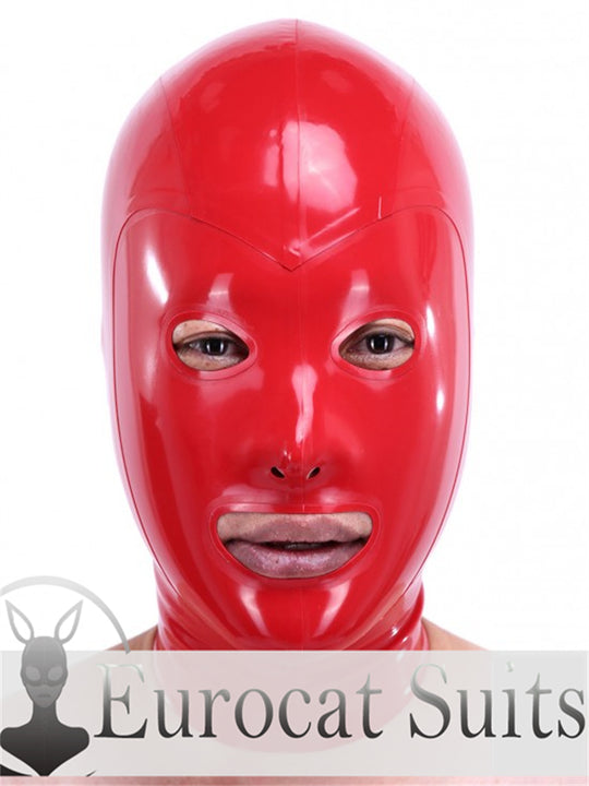 eurocat Male Latex Hood Rubber Fetish Wear Cosplay catsuits MASK BASIC SMALL EYES