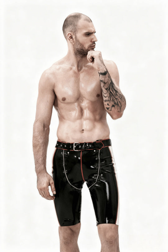 latex Male Convertible Bermuda Style Shorts