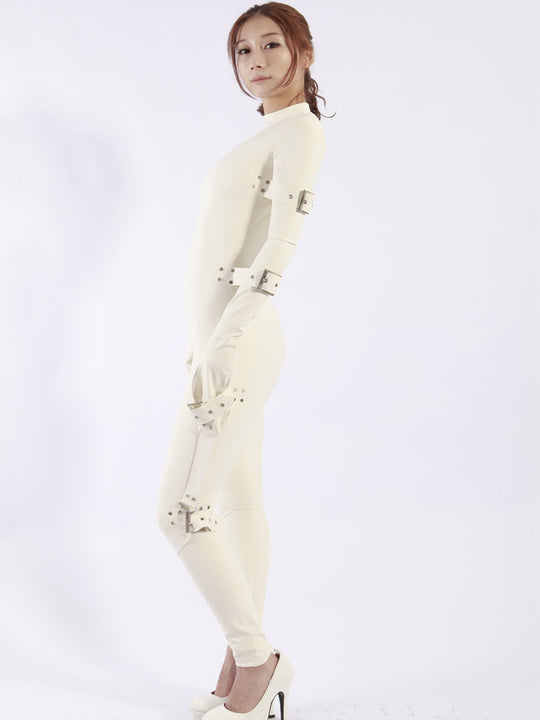 Latex Rubber Gummi bondage Catsuit binder belts jumpsuits