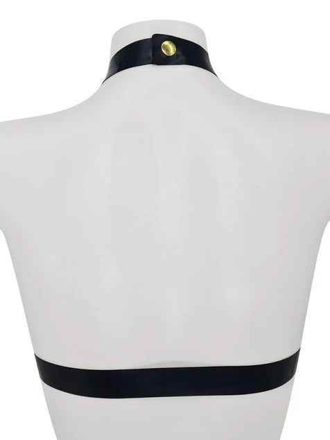Heavy latex harness with rings