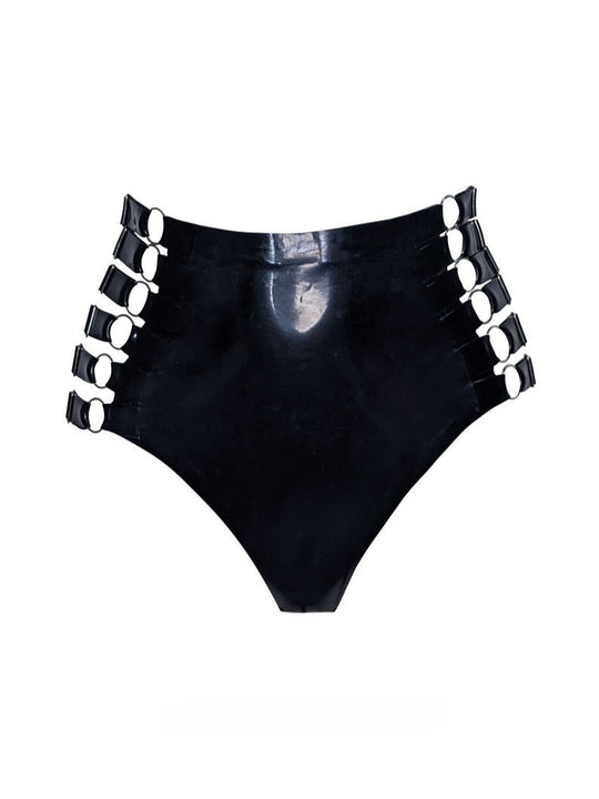Latex Multi Strap Brief rubber