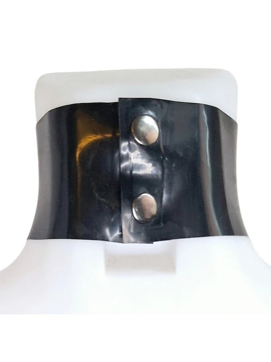 Latex Body Chest Harness with Wide Collar Choker