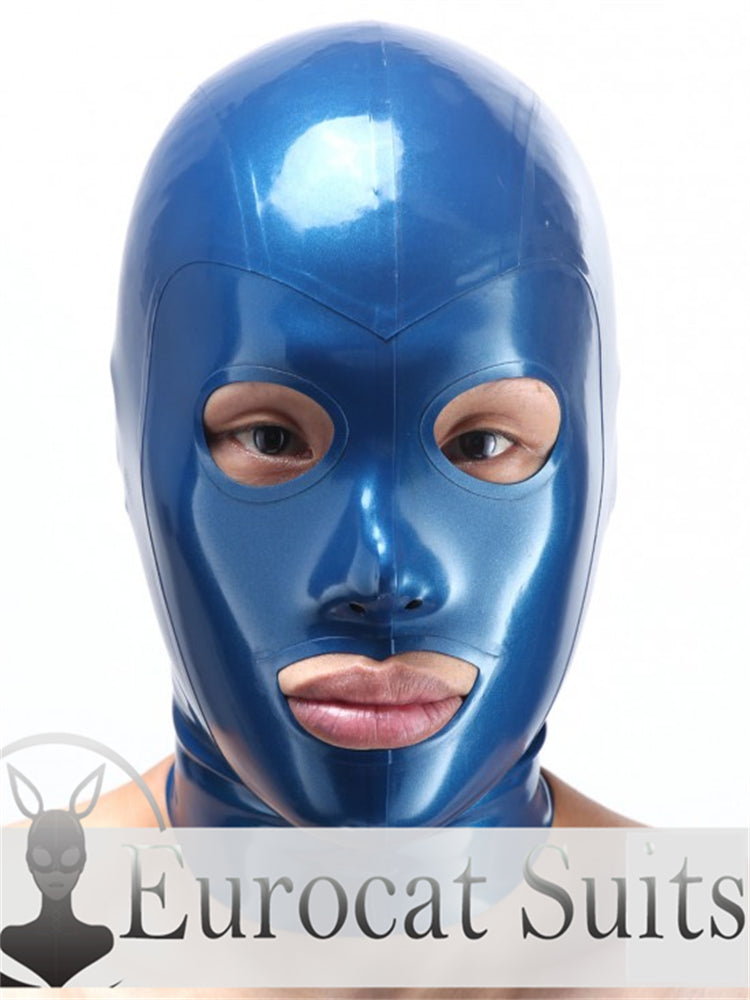 eurocat Male Latex Hood Rubber Fetish Wear Cosplay catsuits LATEX MASK BASIC MAD