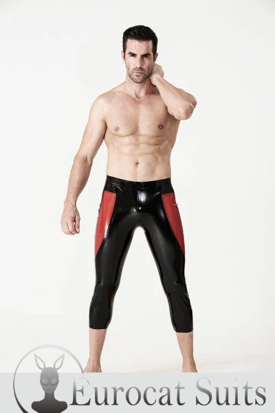 eurocat latex Male 'Heartening' Three-Quarter Zipperless Leggings