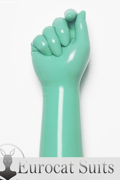 Jade Green Classic Short Molded Latex Gloves