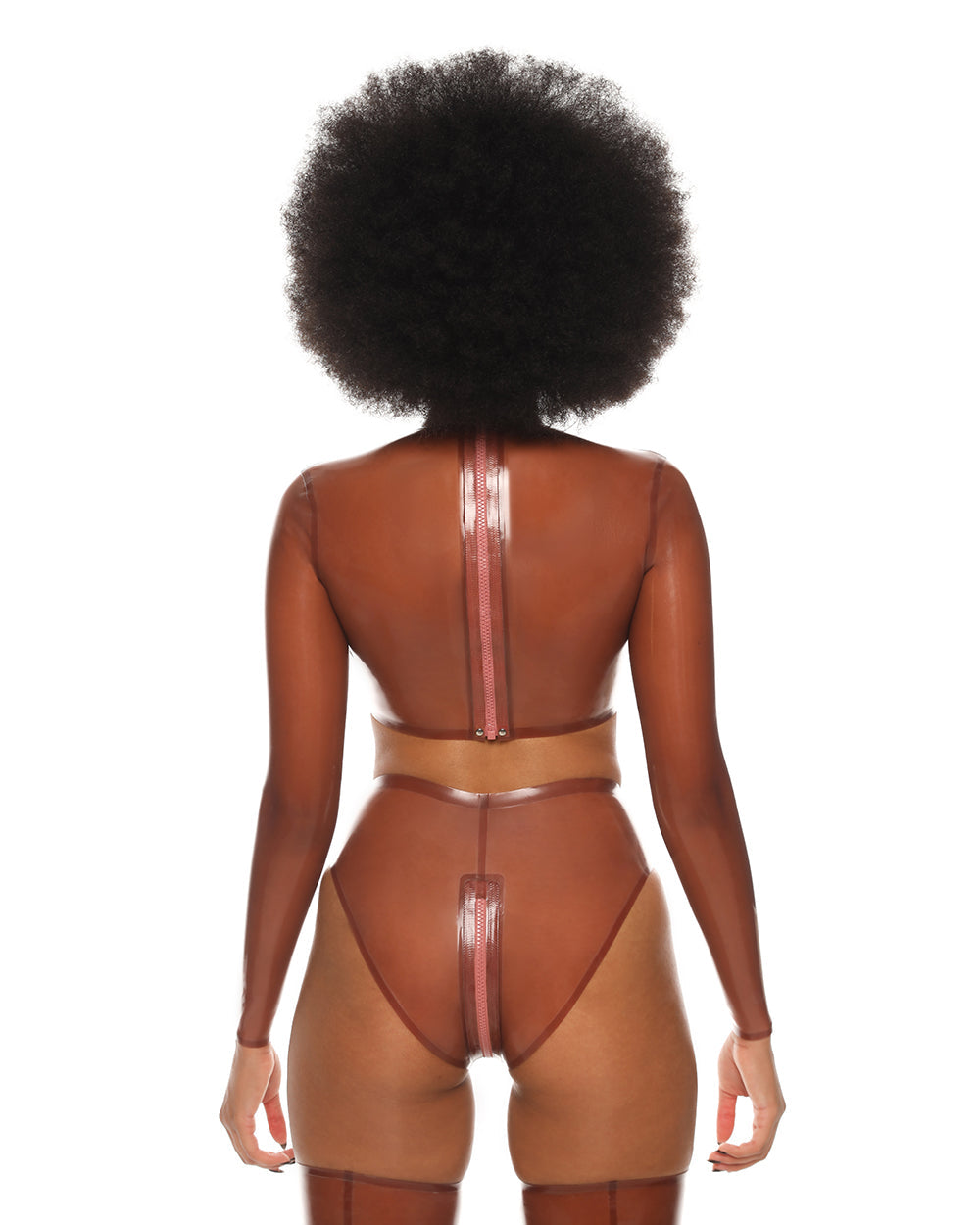 Panties  Smoky Beige sexy female with croth zipper