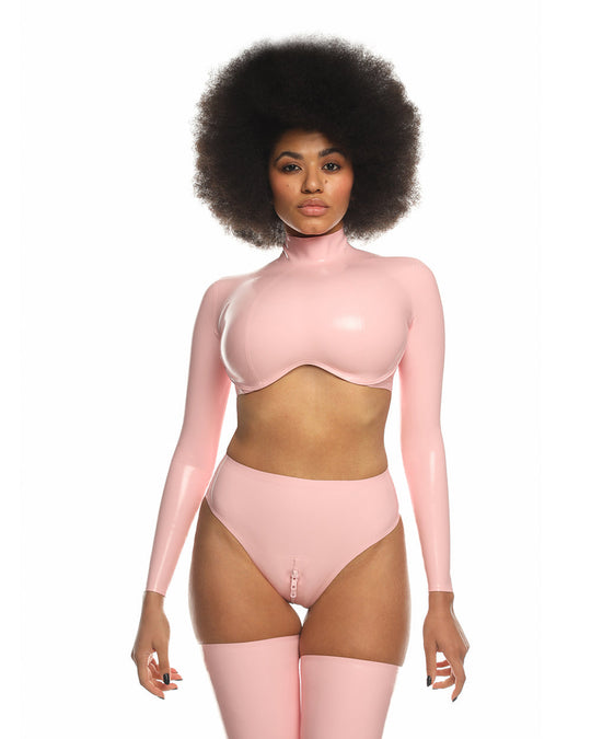 Panties  Baby Pink sexy female with croth zipper