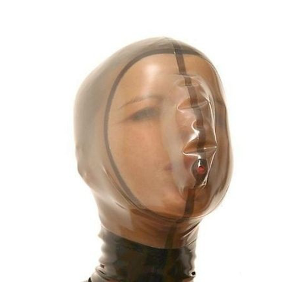 Latex Hood with Breath Control Hole for Play Suffocating Rubber Mask Club Wear