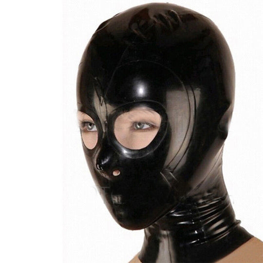 Latex Hood Open Eyes and Nostrils Handmade Rubber Mask Club Wear Costumes