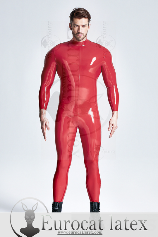 eurocat Latex Catsuit für Männer mit Schulterreißverschluss