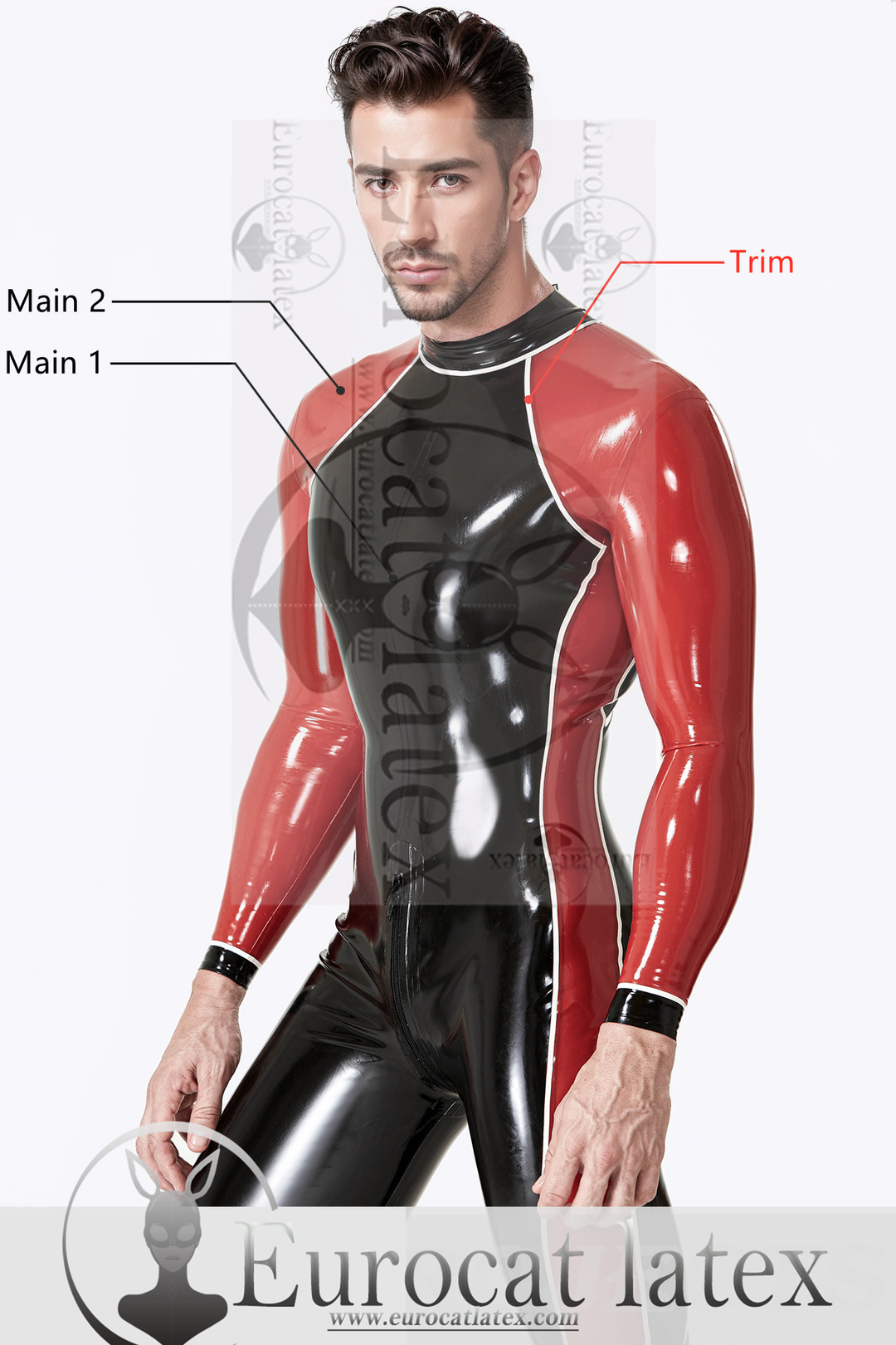 eurocat latex Herren-Catsuit „Zip-A-Dee“ mit Reißverschluss hinten