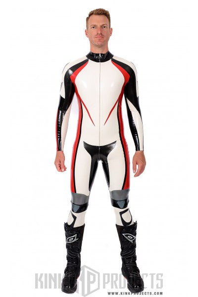 eurocat latex Herren-Motorradanzug aus Gummi mit Logo