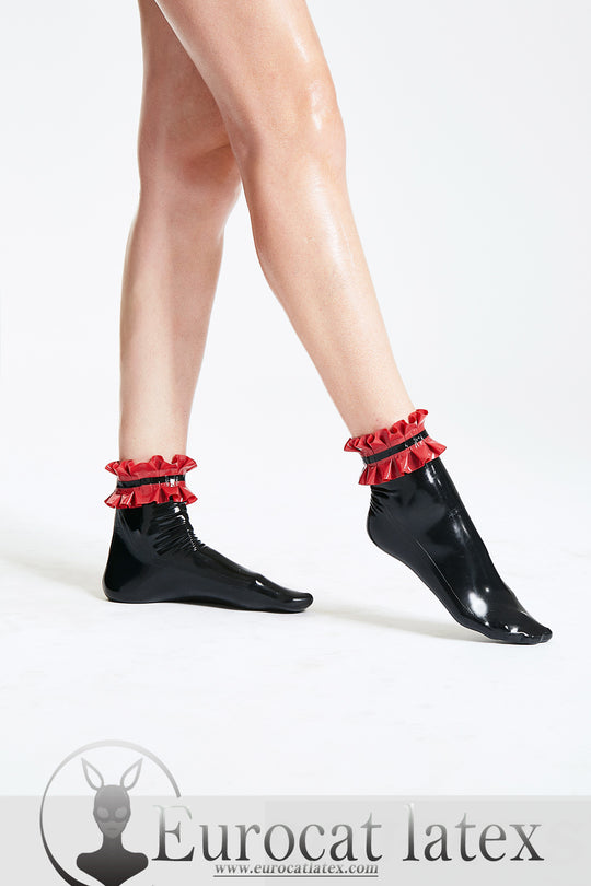 Latex Frilled Ankle Socks