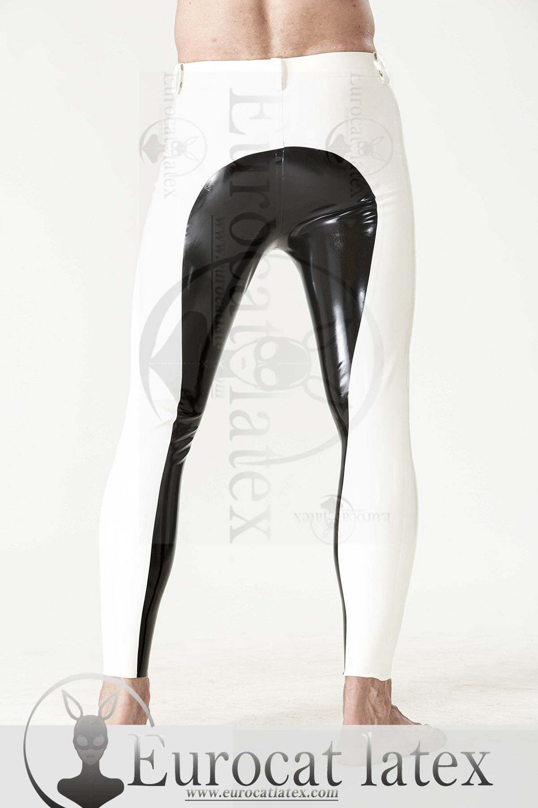 eurocat latex Male 'Yin-Yang' Belted Leggings